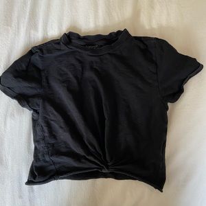 3 FOR $15 Topshop Black Tie Crop Top